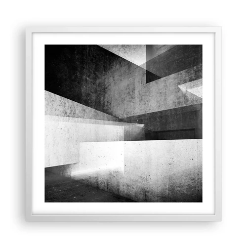 Plakát v bílém rámu - Struktura prostoru - 50x50 cm