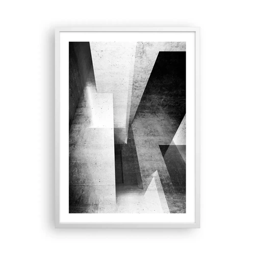Plakát v bílém rámu - Struktura prostoru - 50x70 cm