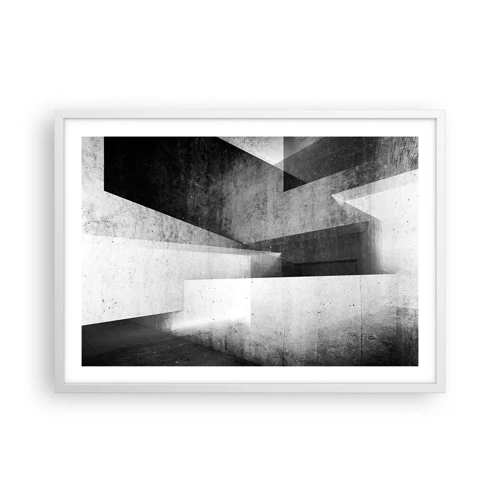 Plakát v bílém rámu - Struktura prostoru - 70x50 cm