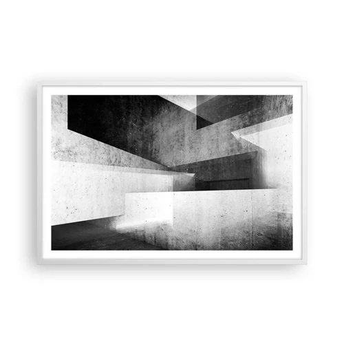 Plakát v bílém rámu - Struktura prostoru - 91x61 cm