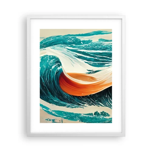 Plakát v bílém rámu - Surfařův sen - 40x50 cm