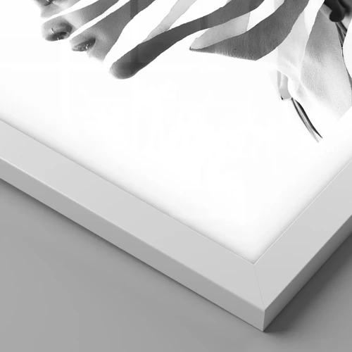 Plakát v bílém rámu - Surrealistický portrét - 100x70 cm