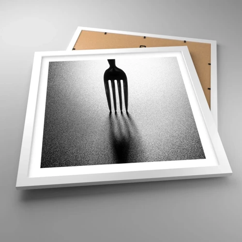Plakát v bílém rámu - Světlo a stín - 40x40 cm