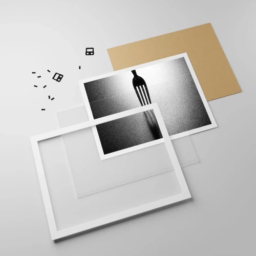 Plakát v bílém rámu - Světlo a stín - 91x61 cm