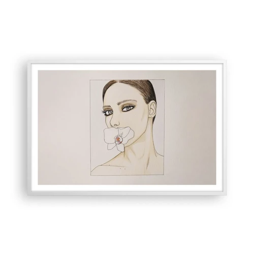 Plakát v bílém rámu - Symbol elegance a krásy - 91x61 cm