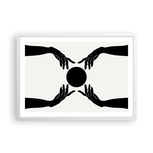 Plakát v bílém rámu - Tajné znamení - 70x50 cm