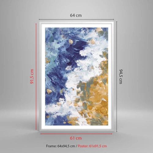 Plakát v bílém rámu - Tanec živlů - 61x91 cm