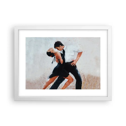 Plakát v bílém rámu - Tango mých tužeb a snů - 40x30 cm