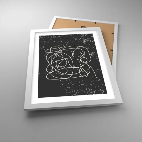 Plakát v bílém rámu - Toulání myslí - 30x40 cm
