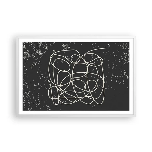 Plakát v bílém rámu - Toulání myslí - 91x61 cm