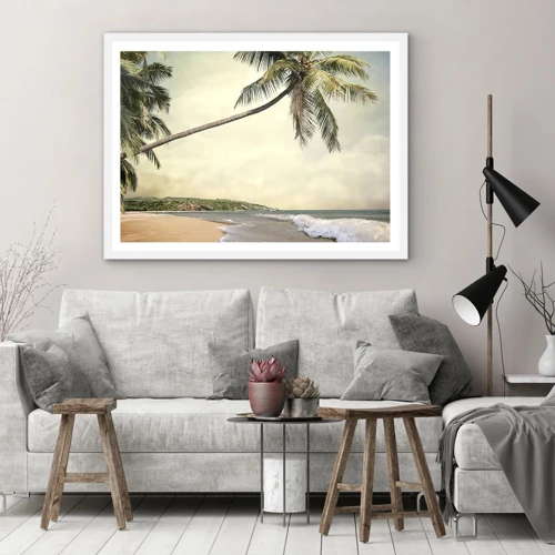 Plakát v bílém rámu - Tropický sen - 40x30 cm