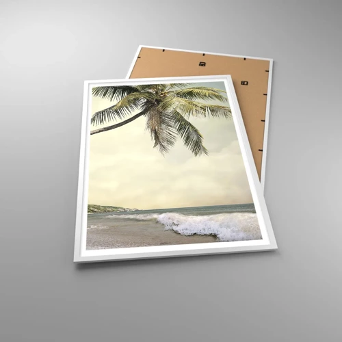 Plakát v bílém rámu - Tropický sen - 70x100 cm