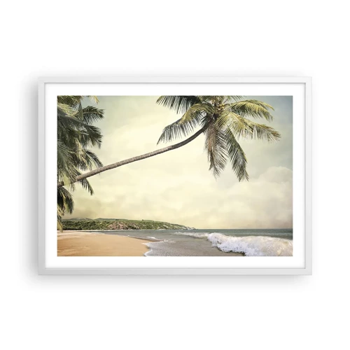Plakát v bílém rámu - Tropický sen - 70x50 cm
