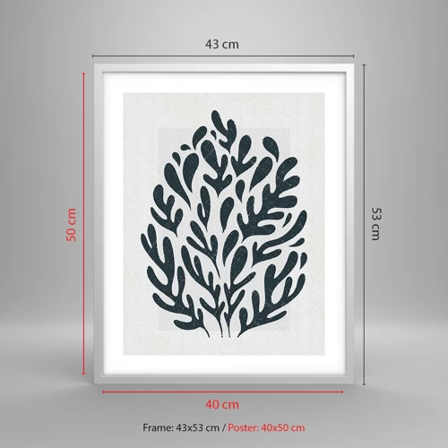 Plakát v bílém rámu - Tvary přírody - 40x50 cm