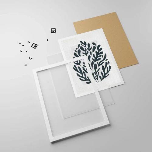 Plakát v bílém rámu - Tvary přírody - 40x50 cm