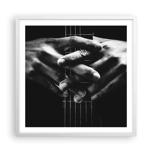 Plakát v bílém rámu - Umělcova modlitba - 60x60 cm