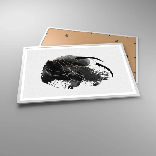 Plakát v bílém rámu - Upletené z černé - 91x61 cm