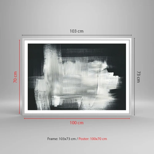 Plakát v bílém rámu - Utkané svisle a vodorovně - 100x70 cm