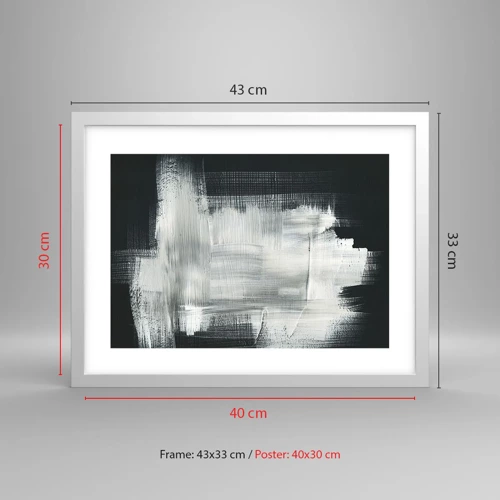 Plakát v bílém rámu - Utkané svisle a vodorovně - 40x30 cm