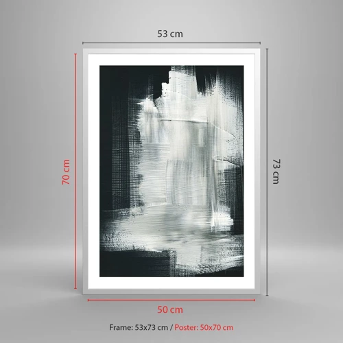 Plakát v bílém rámu - Utkané svisle a vodorovně - 50x70 cm