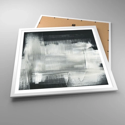 Plakát v bílém rámu - Utkané svisle a vodorovně - 60x60 cm