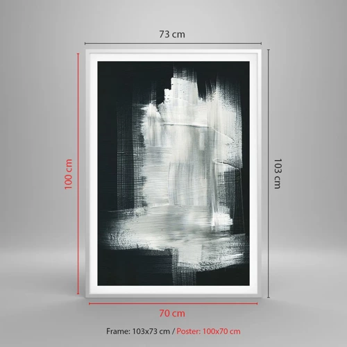 Plakát v bílém rámu - Utkané svisle a vodorovně - 70x100 cm