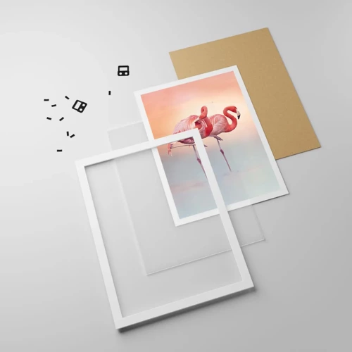 Plakát v bílém rámu - V barvě zapadajícího slunce - 50x70 cm