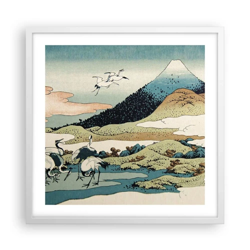 Plakát v bílém rámu - V japonském duchu - 50x50 cm