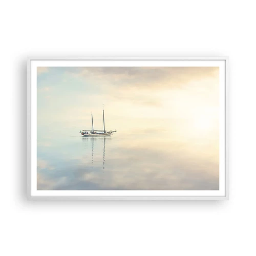 Plakát v bílém rámu - V moři ticha - 100x70 cm