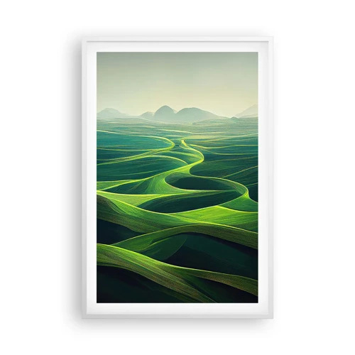 Plakát v bílém rámu - V zelených údolích - 61x91 cm