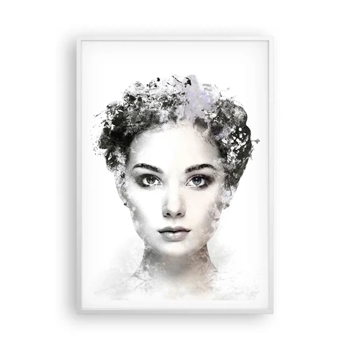 Plakát v bílém rámu - Velmi stylový portrét - 70x100 cm