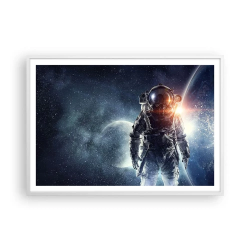 Plakát v bílém rámu - Vesmírné dobrodružství - 100x70 cm