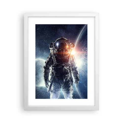 Plakát v bílém rámu - Vesmírné dobrodružství - 30x40 cm