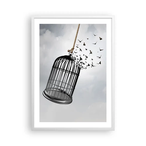 Plakát v bílém rámu - Víra… naděje… svoboda! - 50x70 cm