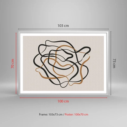 Plakát v bílém rámu - Všechno se pokroutilo - 100x70 cm