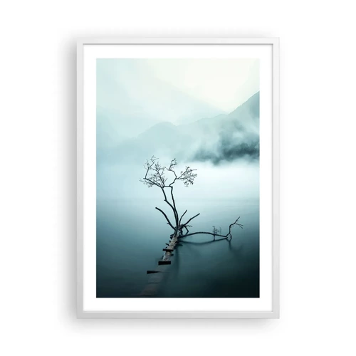 Plakát v bílém rámu - Z vody a mlhy - 50x70 cm