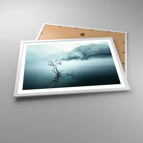 Plakát v bílém rámu - Z vody a mlhy - 70x50 cm