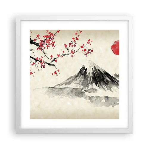 Plakát v bílém rámu - Zamilujte se do Japonska - 40x40 cm