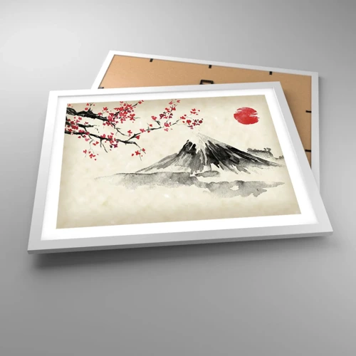 Plakát v bílém rámu - Zamilujte se do Japonska - 50x40 cm