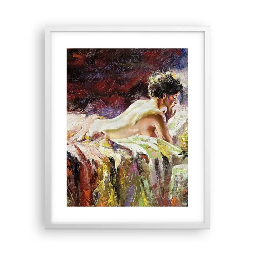 Plakát v bílém rámu - Zamyšlená Venuše - 40x50 cm