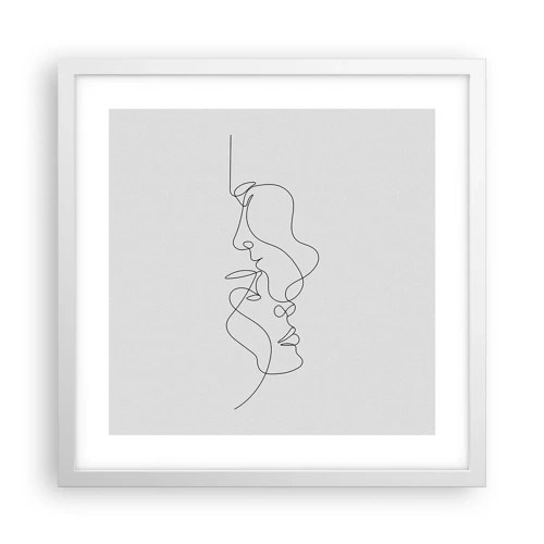Plakát v bílém rámu - Žár vášnivých tužeb - 40x40 cm