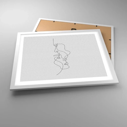 Plakát v bílém rámu - Žár vášnivých tužeb - 50x40 cm
