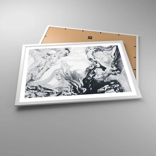 Plakát v bílém rámu - Zemské nitro - 70x50 cm