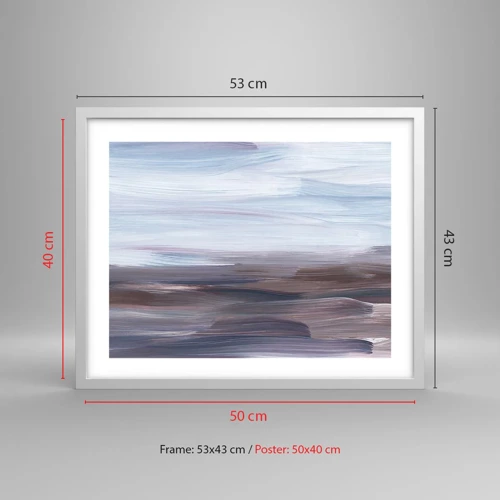 Plakát v bílém rámu - Živly: voda - 50x40 cm