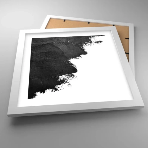 Plakát v bílém rámu - Živly: země - 30x30 cm