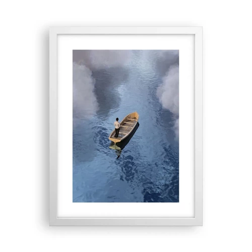 Plakát v bílém rámu - Život – cesta – nejistota - 30x40 cm