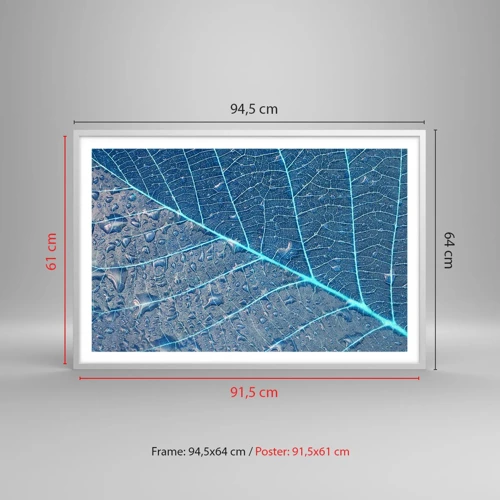 Plakát v bílém rámu - Život v modři - 91x61 cm