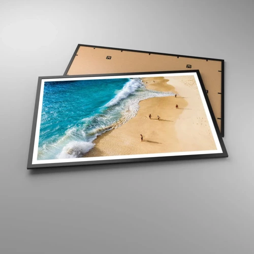 Plakát v černém rámu - A pak slunce, pláž… - 91x61 cm