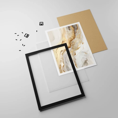 Plakát v černém rámu - Abstrakce: krása a dobro - 30x40 cm