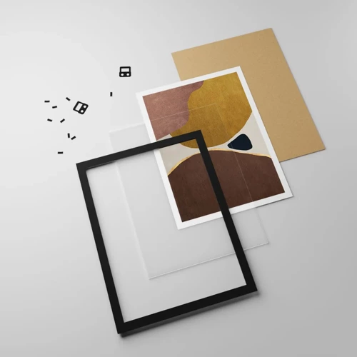 Plakát v černém rámu - Abstrakce – místo v prostoru - 50x70 cm